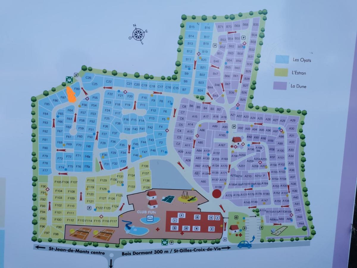 Camping Les Bois Mobil Home Grand Luxe 3Ch 2Sdb Saint-Jean-de-Monts Eksteriør billede
